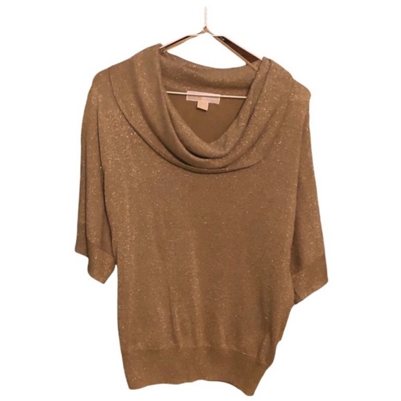 MICHAEL Michael Kors Sweaters - MICHAEL Michael Kors Elegant GOLD GLITTER Sweater Size MEDIUM
